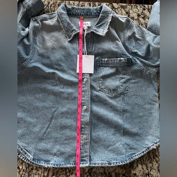 NWT Pistola Liv Long Sleeve Denim Shirt XL - Picture 13 of 15